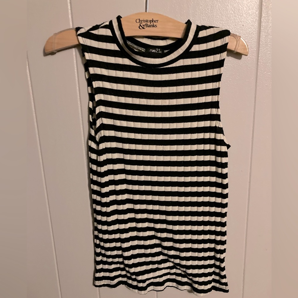 Striped sleeveless top